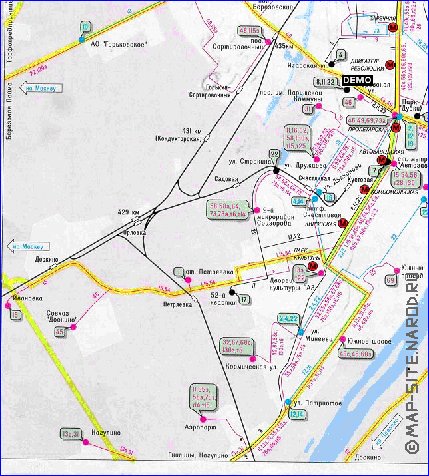 Transport carte de Nijni-Novgorod