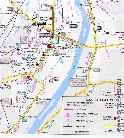 Transport carte de Nijni-Novgorod