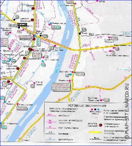 Transport carte de Nijni-Novgorod