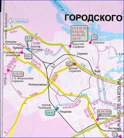 carte de Nijni-Novgorod