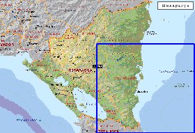Administratives carte de Nicaragua
