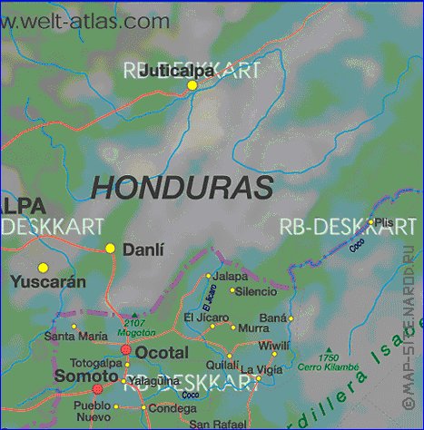 carte de Nicaragua
