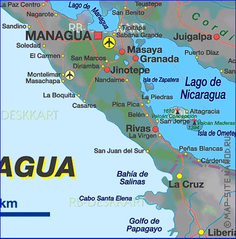 carte de Nicaragua