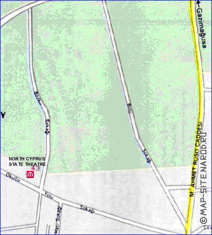 carte de Nicosie en anglais