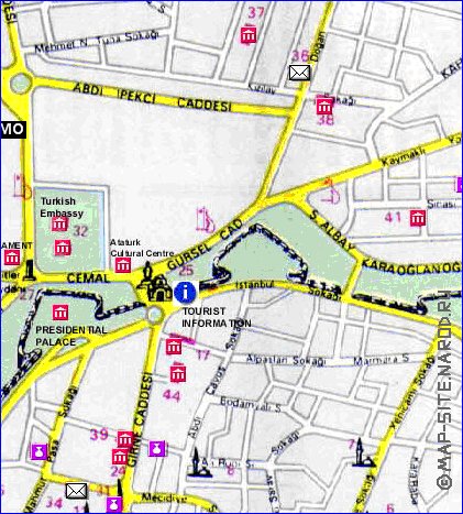 mapa de Nicosia em ingles