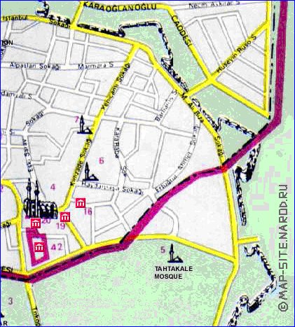 mapa de Nicosia em ingles