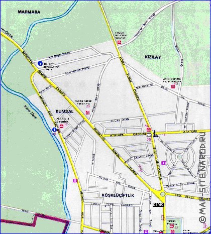 mapa de Nicosia em ingles