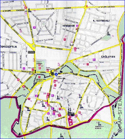 carte de Nicosie en anglais