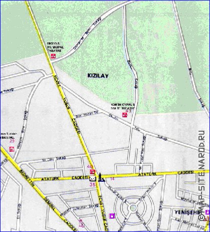 mapa de Nicosia em ingles