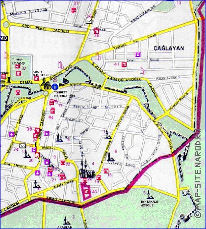 mapa de Nicosia em ingles