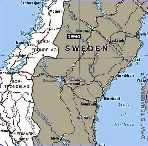 Administrativa mapa de Noruega