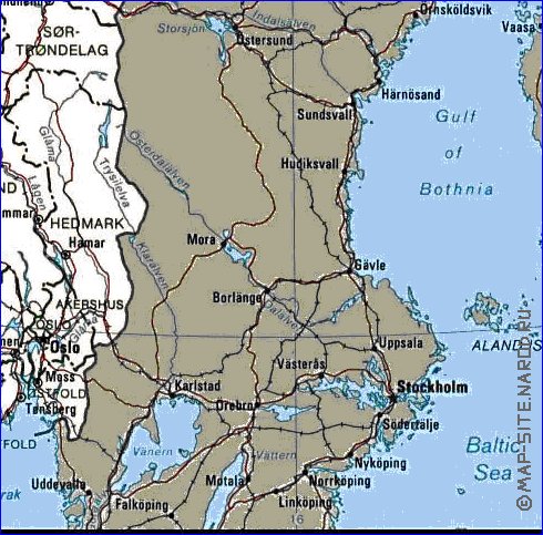 Administrativa mapa de Noruega