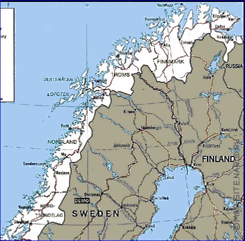 Administratives carte de Norvege