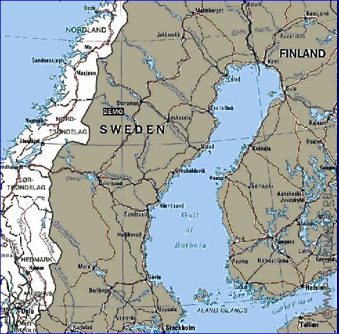 Administrativa mapa de Noruega