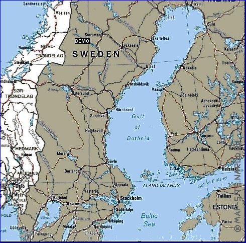 Administrativa mapa de Noruega