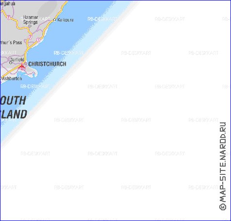 mapa de Nova Zelandia em ingles