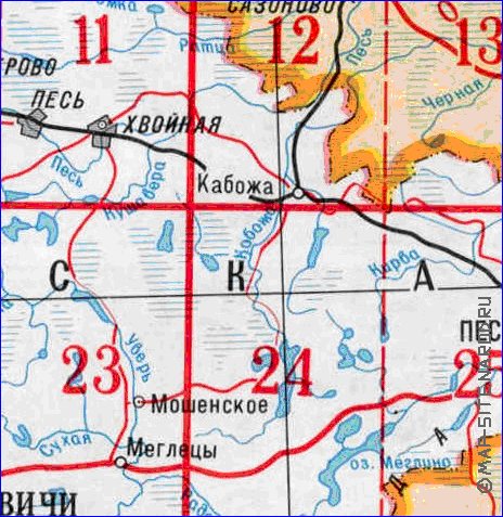 carte de Oblast de Novgorod