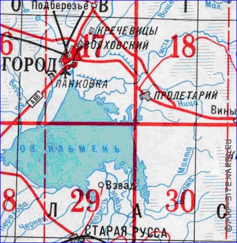 mapa de Oblast de Novgorod