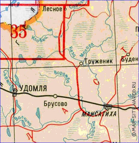 carte de Oblast de Novgorod