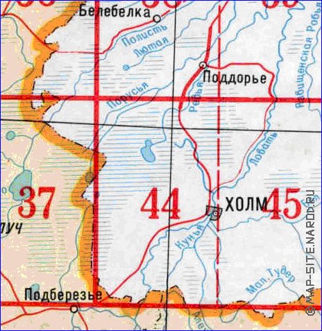 carte de Oblast de Novgorod