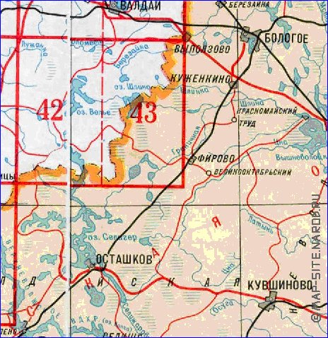 carte de Oblast de Novgorod