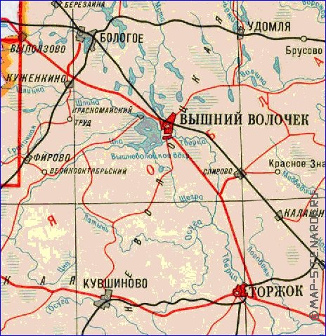 carte de Oblast de Novgorod