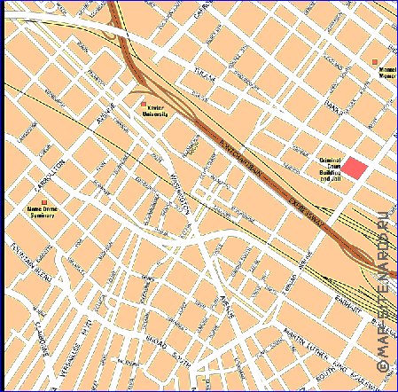 carte de La Nouvelle-Orleans