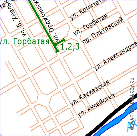 Transport carte de Novotcherkassk