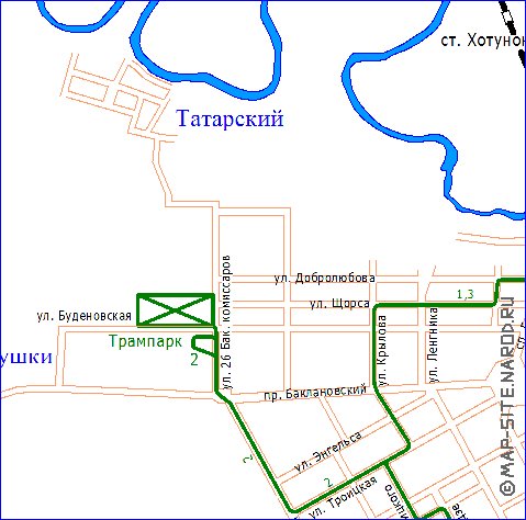 Transport carte de Novotcherkassk