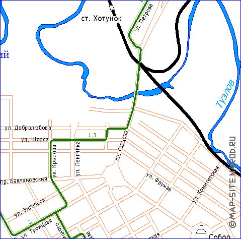 Transport carte de Novotcherkassk