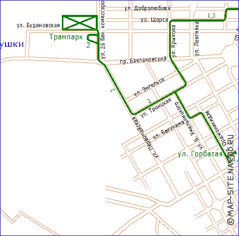 Transport carte de Novotcherkassk