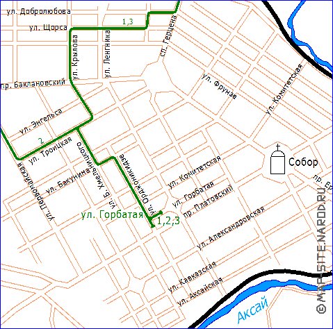 Transport carte de Novotcherkassk