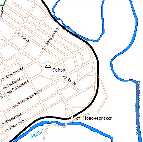 Transport carte de Novotcherkassk