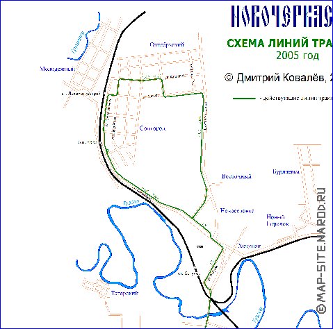 Transport carte de Novotcherkassk