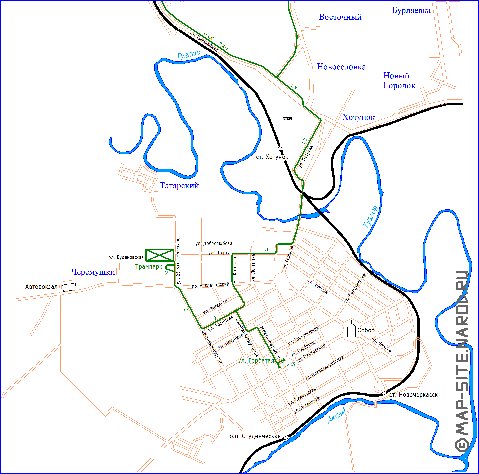 Transport carte de Novotcherkassk