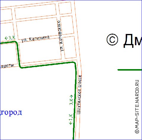 Transport carte de Novotcherkassk