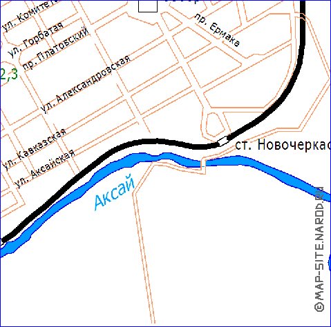 Transport carte de Novotcherkassk