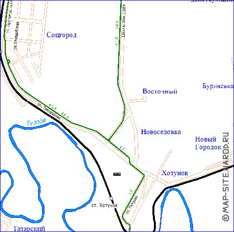Transport carte de Novotcherkassk