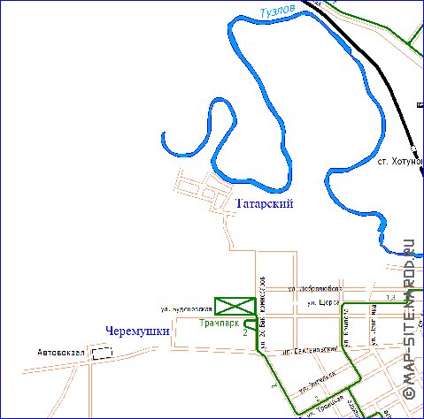 Transport carte de Novotcherkassk