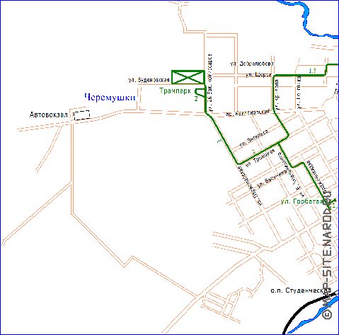 Transport carte de Novotcherkassk