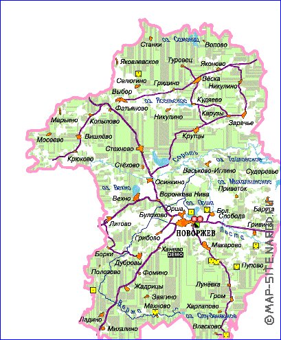 Карта новоржевского района с деревнями