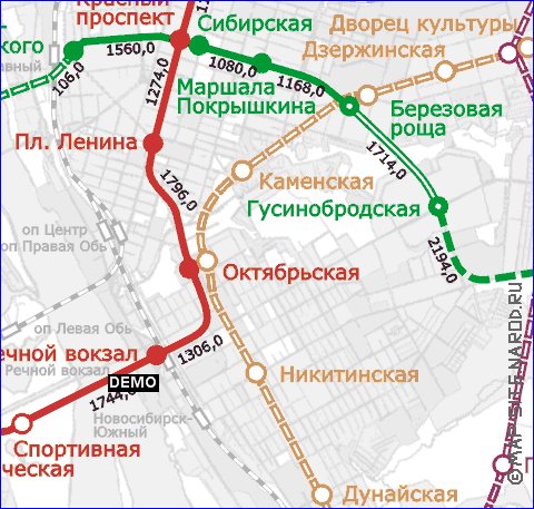 carte de Novossibirsk