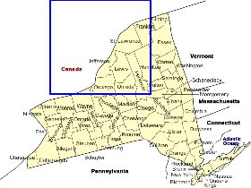 Administrativa mapa de  estado Nova Iorque