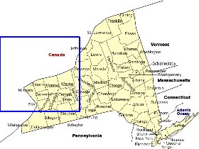Administrativa mapa de  estado Nova Iorque