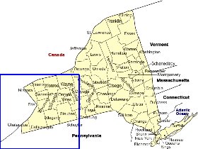 Administrativa mapa de  estado Nova Iorque