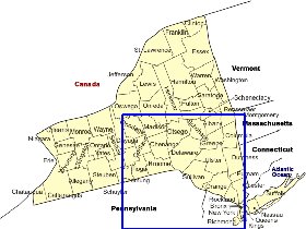 Administrativa mapa de  estado Nova Iorque