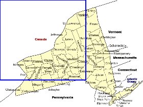 Administrativa mapa de  estado Nova Iorque