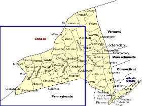 Administratives carte de  etat New York