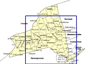 Administrativa mapa de  estado Nova Iorque