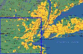 carte de New York en anglais